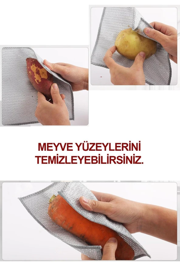 Dish | 10''Lu İnox Çift Katmanlı Çizmez Paslanmaz Yeni Nesil Çok Amaçlı Bulaşık Teli Çelik Ovalama Teli - Resim 3