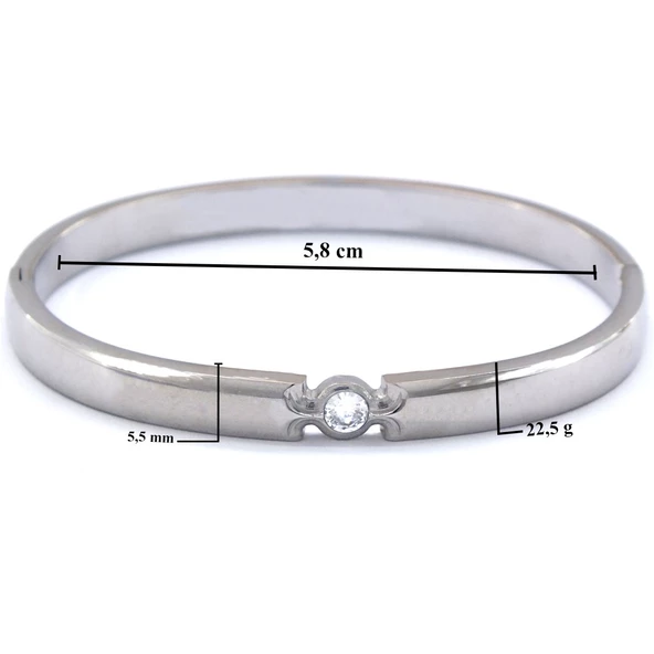 Çelik Kelepçe Bileklik Tektaş Model BLZ-460 - Resim 6