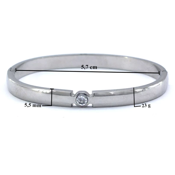 Çelik Kelepçe Bileklik Tektaş Model BLZ-459 - Resim 5