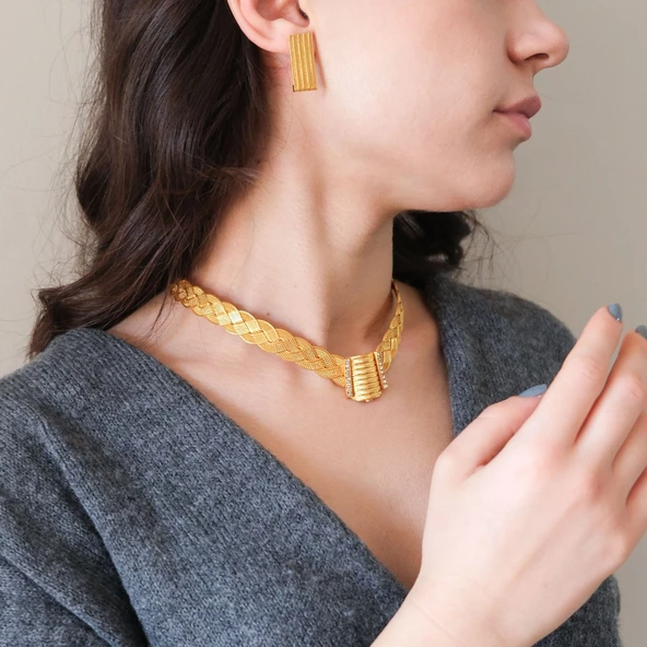 Altın Kaplama Örgü Trabzon Set SET-100 - 2