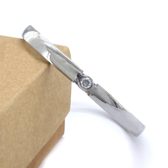 Çelik Kelepçe Bileklik Tektaş Model BLZ-459 - Resim 6