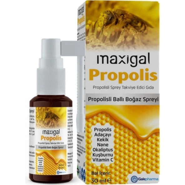 Maxigal Propolisli Ballı Boğaz Spreyi 30 Ml