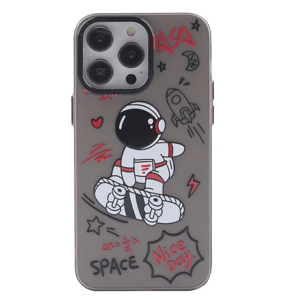 Newface iPhone 14 Pro Max Uyumlu Prada Desenli Kılıf - Resim 7