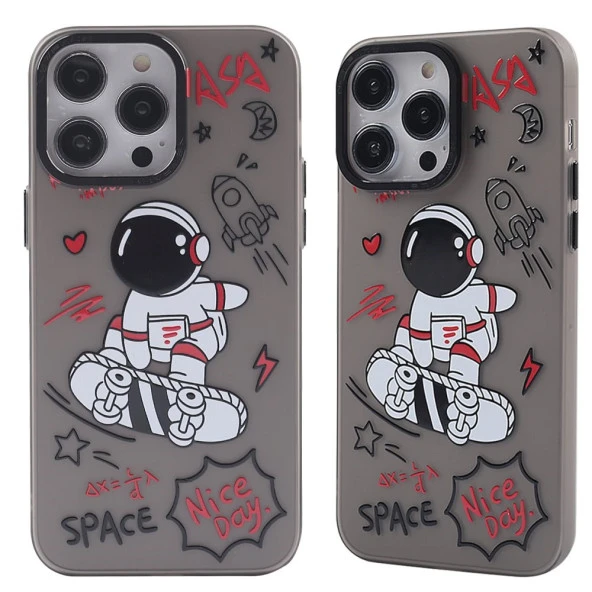 Newface iPhone 14 Pro Max Uyumlu Prada Desenli Kılıf - Resim 9