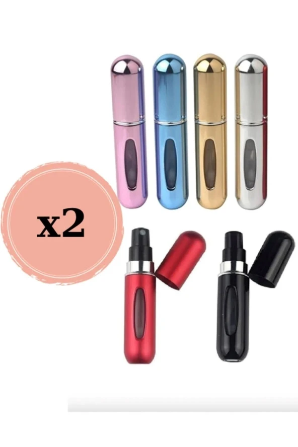 2 Adet Parfüm Şişesi Taşınabilir Mini Doldurulabilir  Atomizer Parfüm Şişeleri Boş Küçük