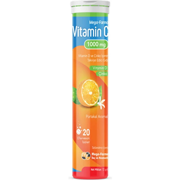 Mega-farma Vitamin C 1000 Mg 20 Tablet