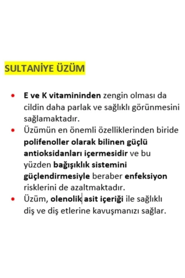Tuğba Kuruyemiş Sultaniye Üzüm 500 Gr - Resim 3