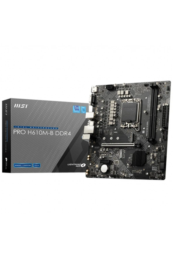 Pro H610m-b Ddr4 Intel H610 Soket 1700 Ddr4 3200mhz Matx Gaming (oyuncu) Anakart