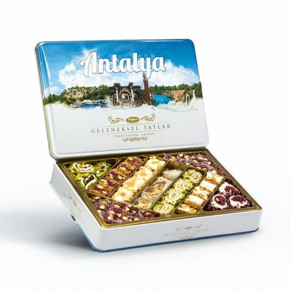 Tuğba Kuruyemiş Geleneksel Tatlar Metal Kutu 540 Gr (Antalya)
