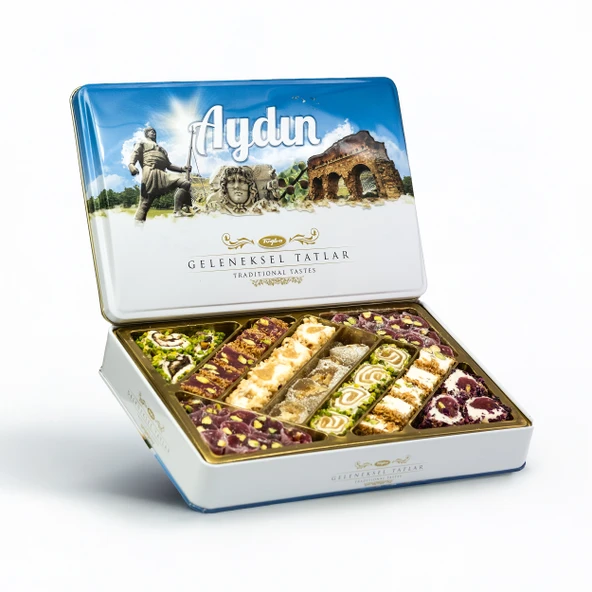 Tuğba Kuruyemiş Geleneksel Tatlar Metal Kutu 540 Gr (Aydın)