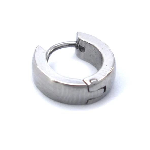 Çelik Halka Küpe Klasik Halka Model UNK-696 - Resim 5