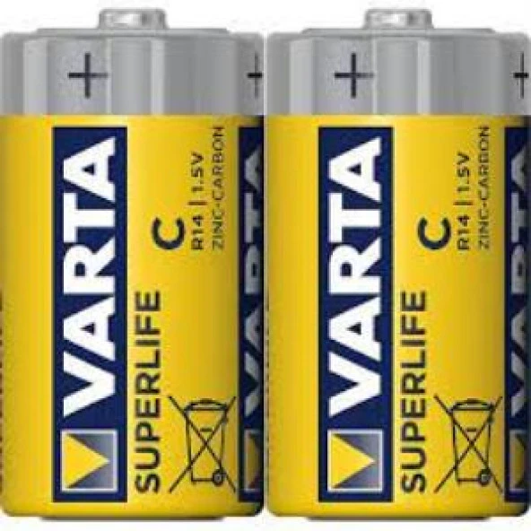 Varta 2014 Superlife Shrink Orta Boy C Pil 2'li