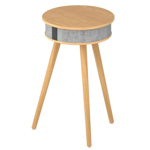 Doppler Barista Ayaklı Sehpa Bluetooth Hoparlör Açık Kahve Ahşap Kablosuz Tel Şarj Özellikli Magsafe - 3