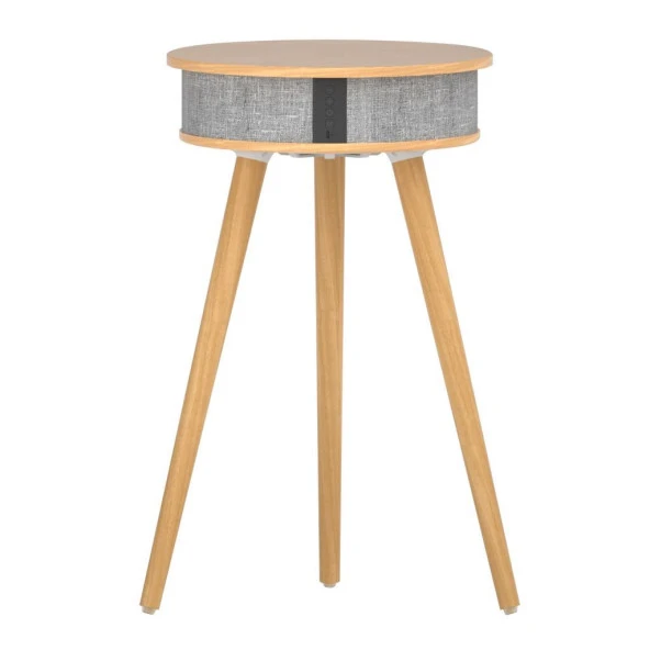 Doppler Barista Ayaklı Sehpa Bluetooth Hoparlör Açık Kahve Ahşap Kablosuz Tel Şarj Özellikli Magsafe - 4