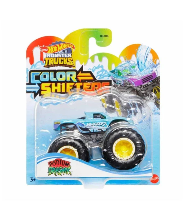 Hot Wheels Monster Trucks Color Shifters HGX06 HGX08 Podium Crasher