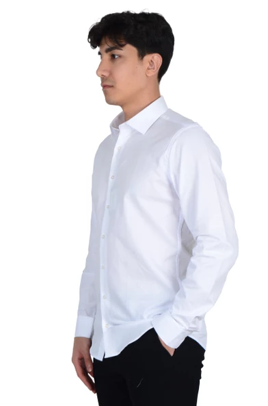 Cengiz İnler Kendinden Desenli Slimfit Erkek Gömlek - 7