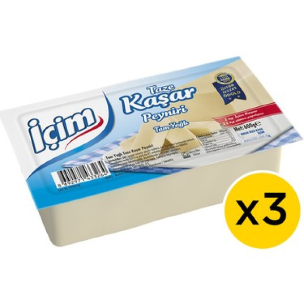 İÇİM KAŞAR 600GR 3LÜ PAKET