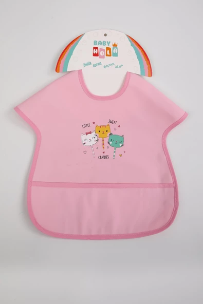 Babyhola 0-6 Yaş Büyük Boy Su Geçirmez Cepli BLW Mama Önlüğü Aktivite Önlüğü 1000 - 12