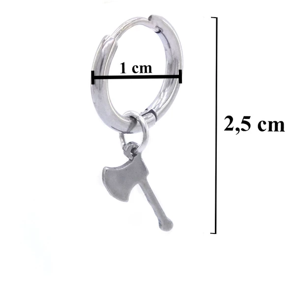 Erkek Çelik Küpe Balta Model UNK-484 - 3