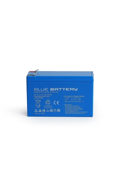 Blue Battery 12 Volt 7 Amper Bakımsız Akülü Araba Kuru Aküsü