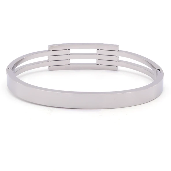 Çelik Kelepçe Bileklik 2 Kollu Kaburga BLZ-336 - Resim 3