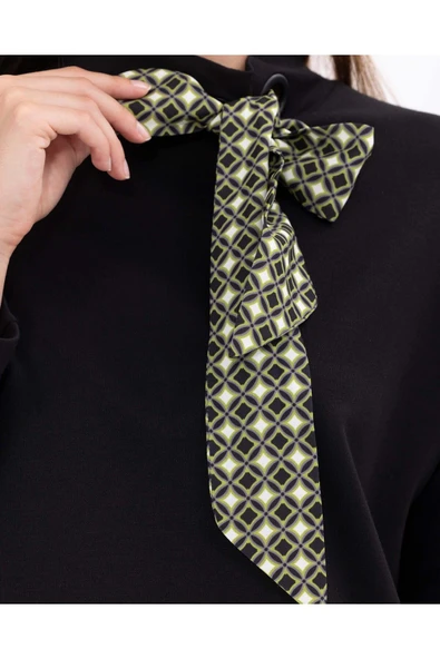 Scl Minimalist Oversize Bağlı Yaka Midi Triko - Günlük Şıklık - 7