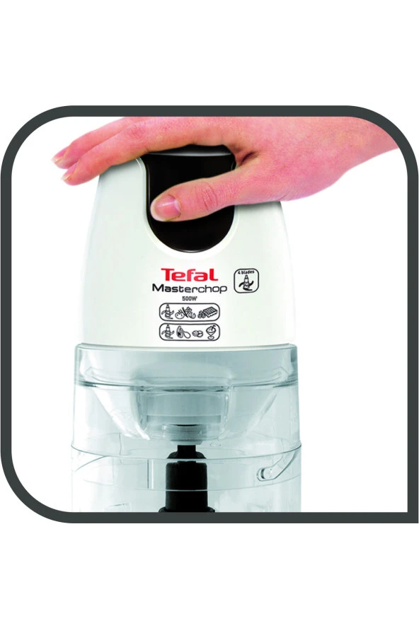 Tefal MB450B MasterChop Powelix 4 Bıçaklı Rondo ve Doğrayıcı 500 W - 1500637070 - 3