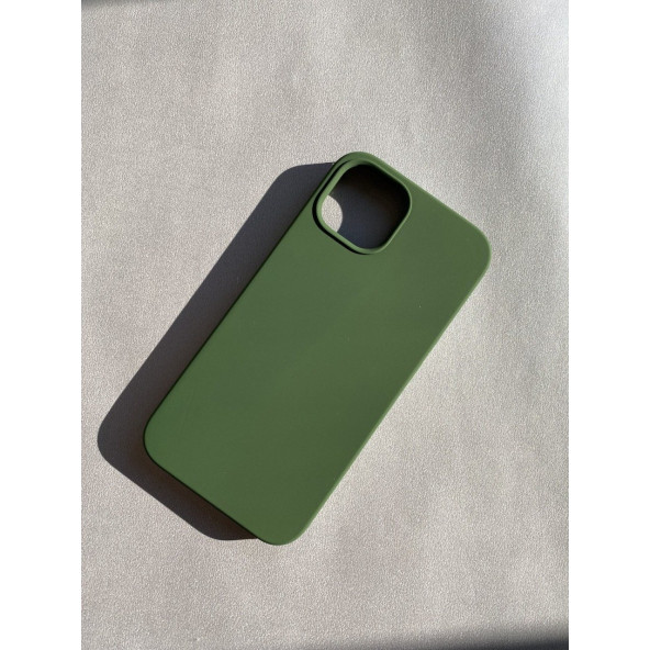 İphone 15 PRO Uyumlu İçi Kadife Süet Yumuşak Liquid Silikon Lansman Kılıf YEŞİL