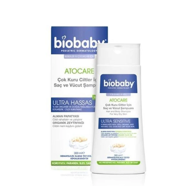 Biobaby Kuru ve Atopik Ciltler İçin Şampuan 300 ml