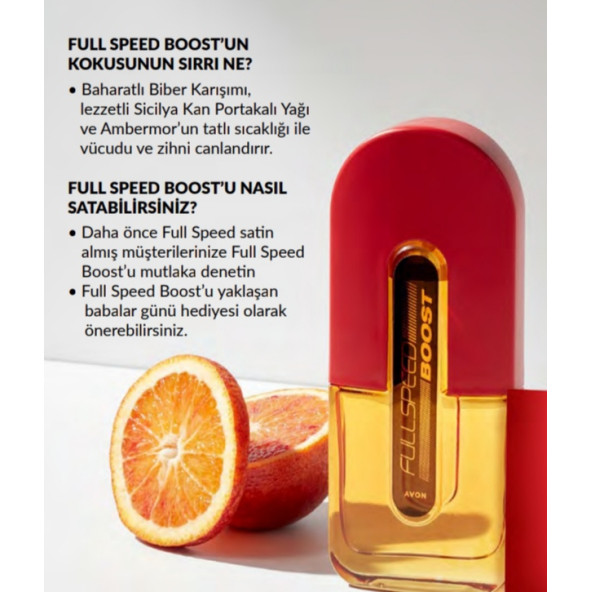 avon full speed boost parfüm  edt 75 ml