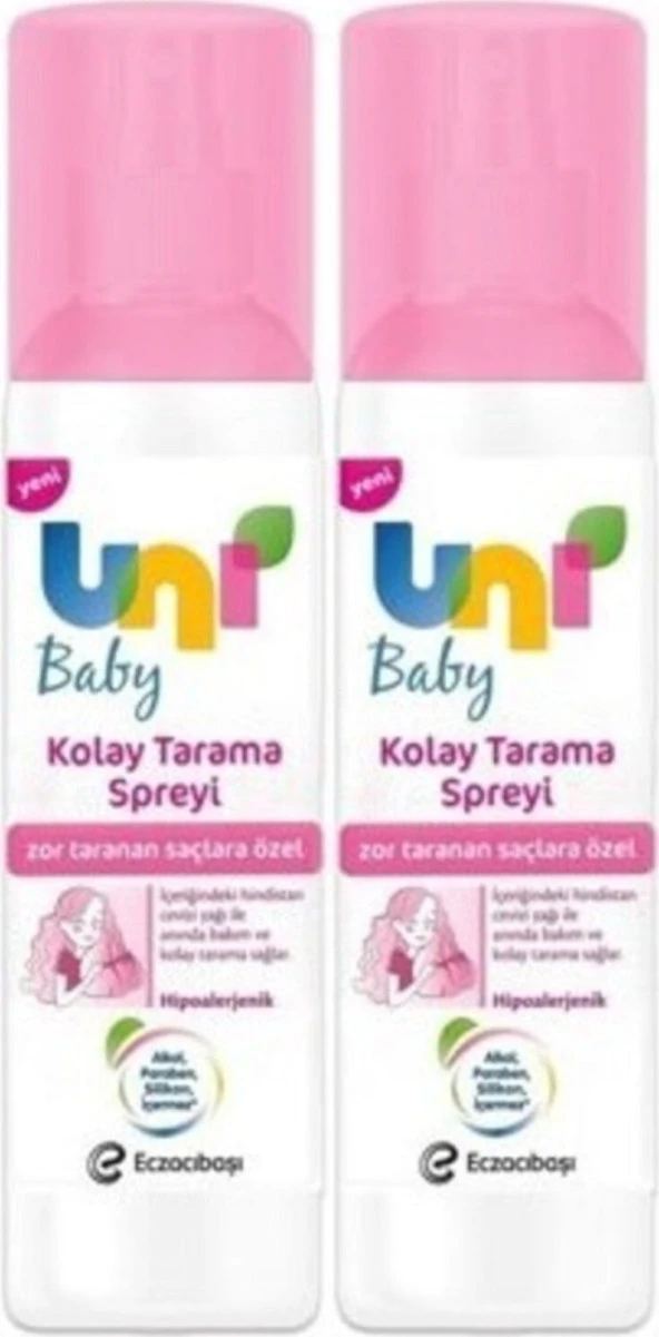 Uni Baby Kolay Tarama Spreyi 200 ml x 2 Adet