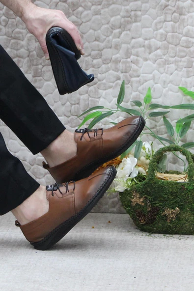 Mehmet Mete 42070 Çok Yumuşak Hafif İç Ve Dış Hakiki Deri Erkek Ayakkabı - Resim 11