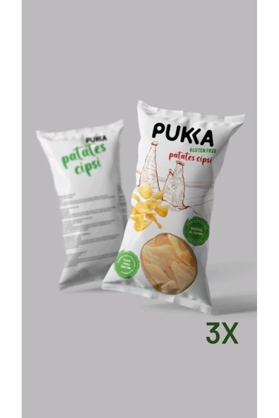 Pukka Gıda Glutensiz Vegan Gurme Patates Cips 3ADET (3X70GR) - 2