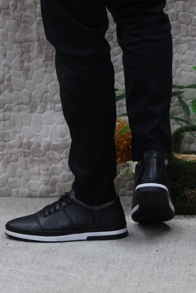 Mehmet Mete 42200 Lastik Bağçıklı Rahat İç Ve Dış Hakiki Deri Erkek Ayakkabı - Resim 4