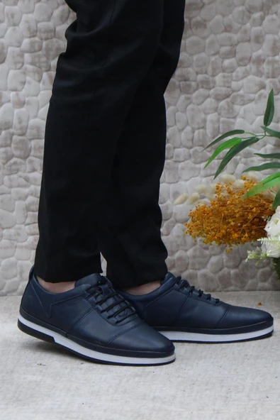 Mehmet Mete 42200 Lastik Bağçıklı Rahat İç Ve Dış Hakiki Deri Erkek Ayakkabı - Resim 7