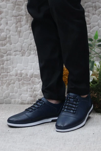 Mehmet Mete 42200 Lastik Bağçıklı Rahat İç Ve Dış Hakiki Deri Erkek Ayakkabı - Resim 9