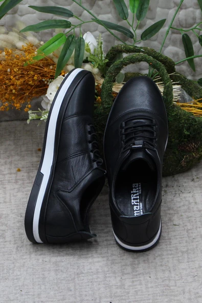 Mehmet Mete 42200 Lastik Bağçıklı Rahat İç Ve Dış Hakiki Deri Erkek Ayakkabı - Resim 6