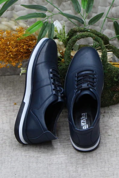 Mehmet Mete 42200 Lastik Bağçıklı Rahat İç Ve Dış Hakiki Deri Erkek Ayakkabı - Resim 12