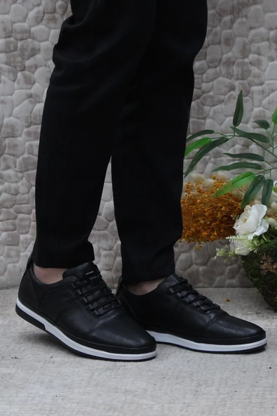 Mehmet Mete 42200 Lastik Bağçıklı Rahat İç Ve Dış Hakiki Deri Erkek Ayakkabı - Resim 2