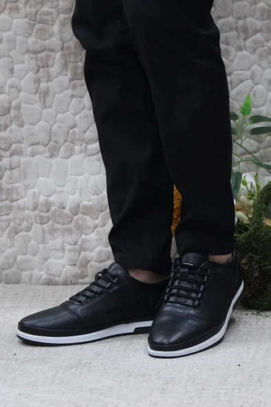 Mehmet Mete 42200 Lastik Bağçıklı Rahat İç Ve Dış Hakiki Deri Erkek Ayakkabı - Resim 3