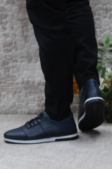 Mehmet Mete 42200 Lastik Bağçıklı Rahat İç Ve Dış Hakiki Deri Erkek Ayakkabı - Resim 10