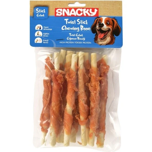 Snacky T. Tavuk Sargılı Çubuk Köpek Ödül 10lu*13cm Skt : 07/2026