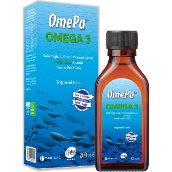 Omepa Omega 3 Doğal Elma Aromalı 200 Ml