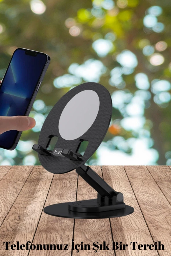 Qpen EH222 360° Ayarlanabilir Katlanabilir Masaüstü Telefon Tutucu - Resim 3