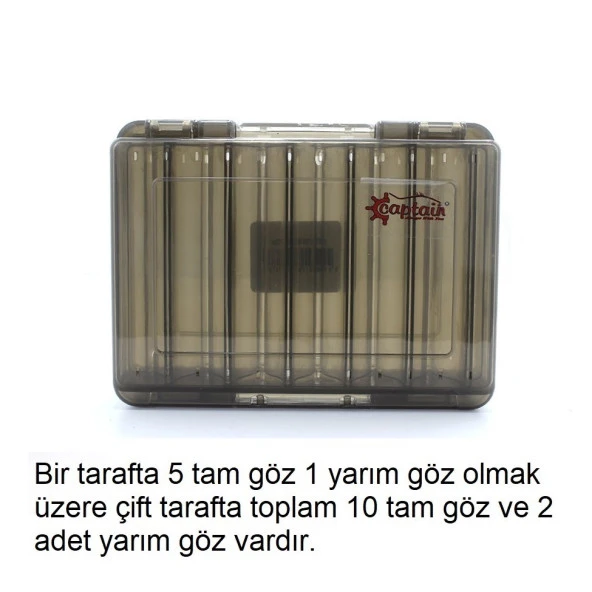 Captain 7216 Çift Taraflı Maket Kutusu 12 Gözlü 14x10x3.2cm (Max 7cm maketler için)