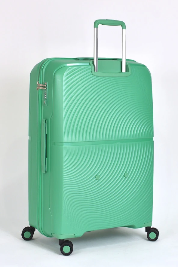 United Colors Of Benetton Büyük Boy Kırılmaz Valiz Polipropilen Yeşil BNT2000 - Resim 3