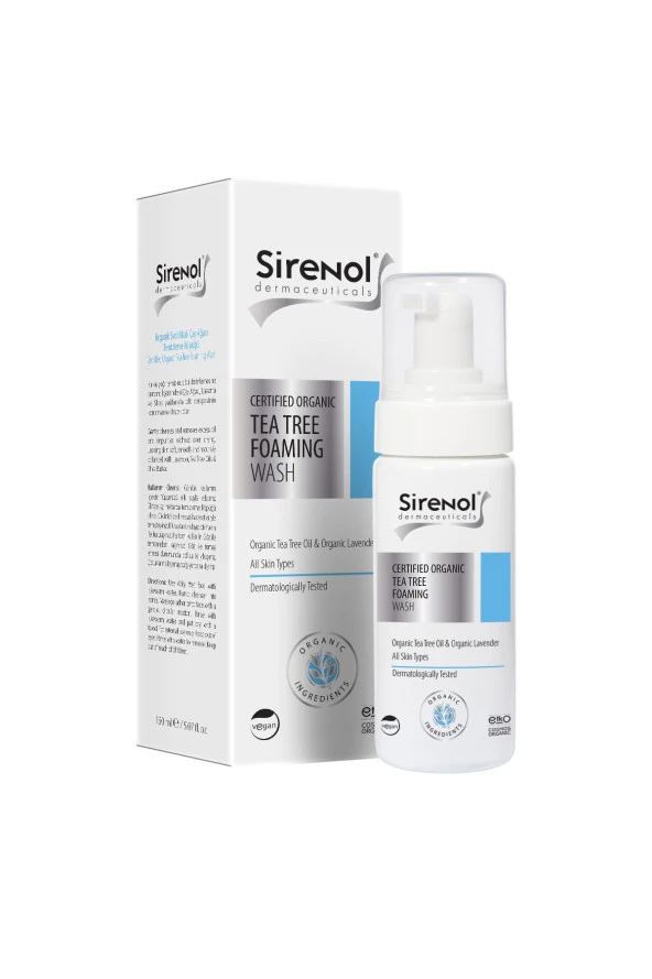 Sirenol Organik Sertifikalı Çay Ağacı Temizleme Köpüğü 150 mL - 2