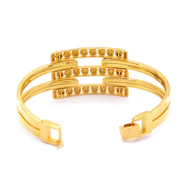 FerizZ Altın Kaplama Dorikalı Kadın Kaburga Kelepçe KB-126 - Resim 6