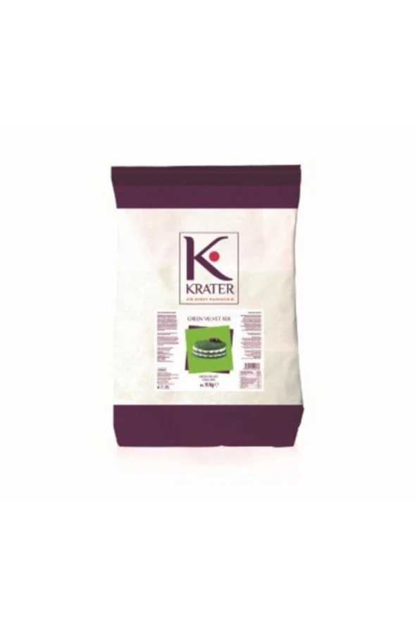 KRATER Green (Yeşil) Kek Velvet 10 Kg.