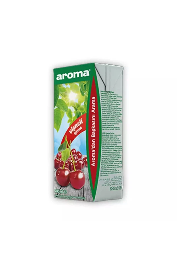 AROMA Vişne Nektar Meyve Suyu 200 Ml. 27 Adet. ( 1 Koli )